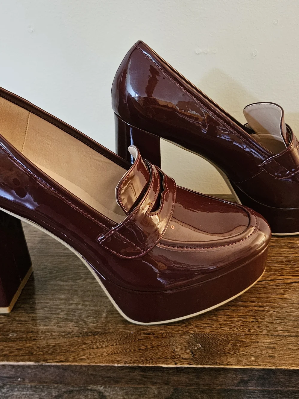 NEW Women's Burgundy Patent Loafers